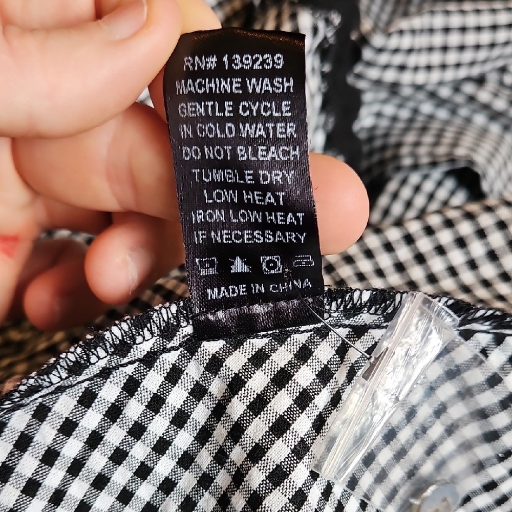 Tuckernuck Cotton and Hemp Black and White Gingham Dress - Picture 15 of 16